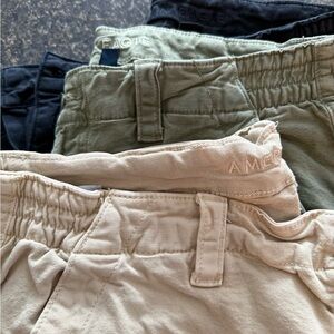 American Eagle cargo pants 3 PAIRS - Black, Olive, and Tan 16